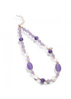Collana Lelune Donna Nodo Summer in Perle Ametista LGNK291 - LGNK291